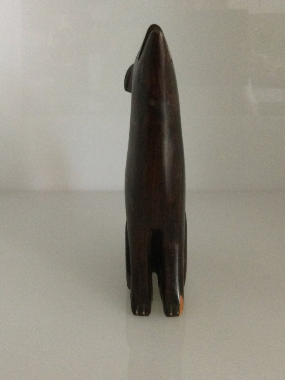 Vintage Hand Carved Ironwood Howling Coyote Wolf Figurine Decor Southwestern - Picture 2 of 4